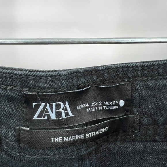 Zara the Marine wide leg Straight high rise wide leg black vintage inspired 2 - Picture 9 of 12